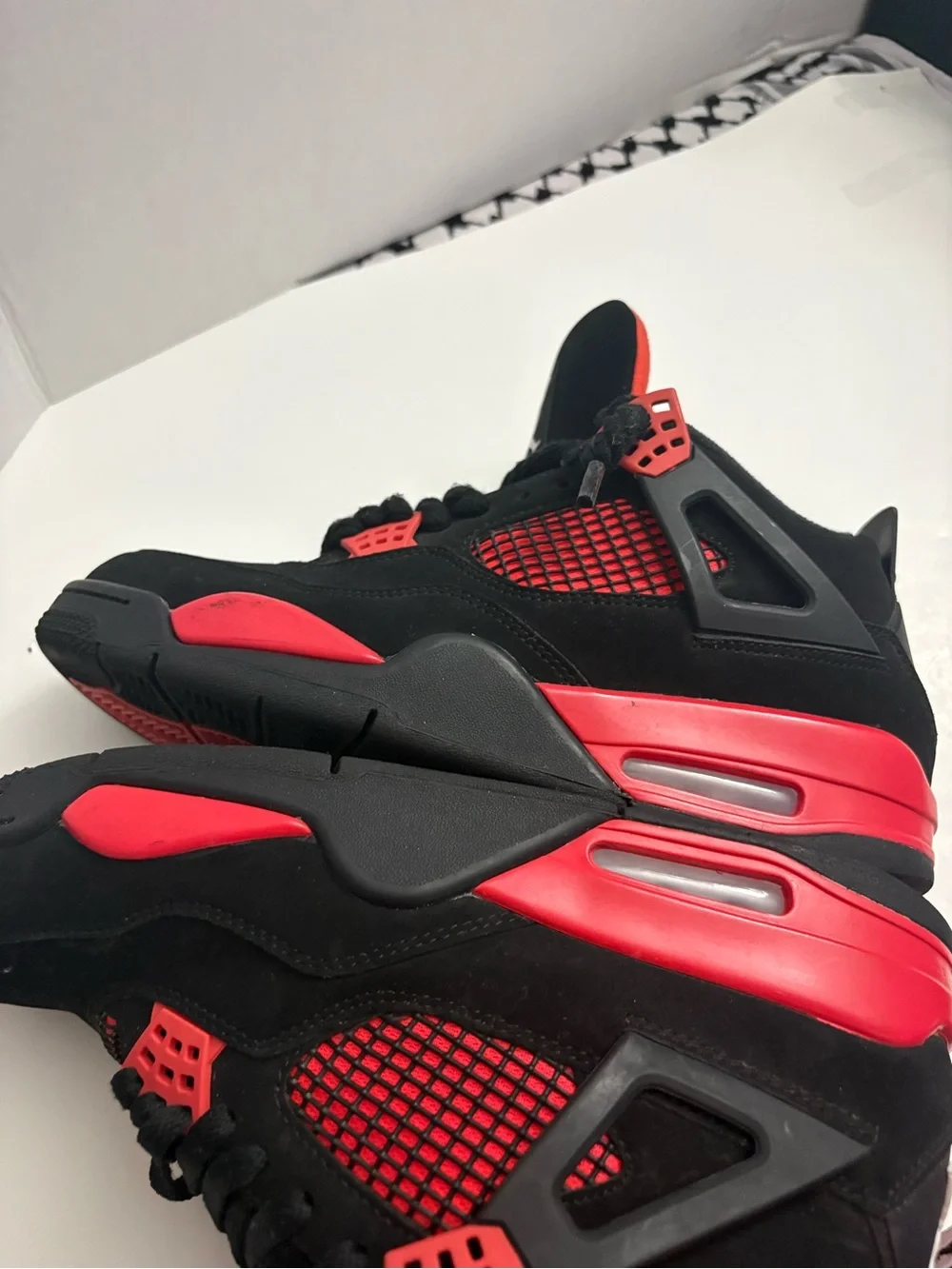 Jordan Black and Red High-Top Sneakers